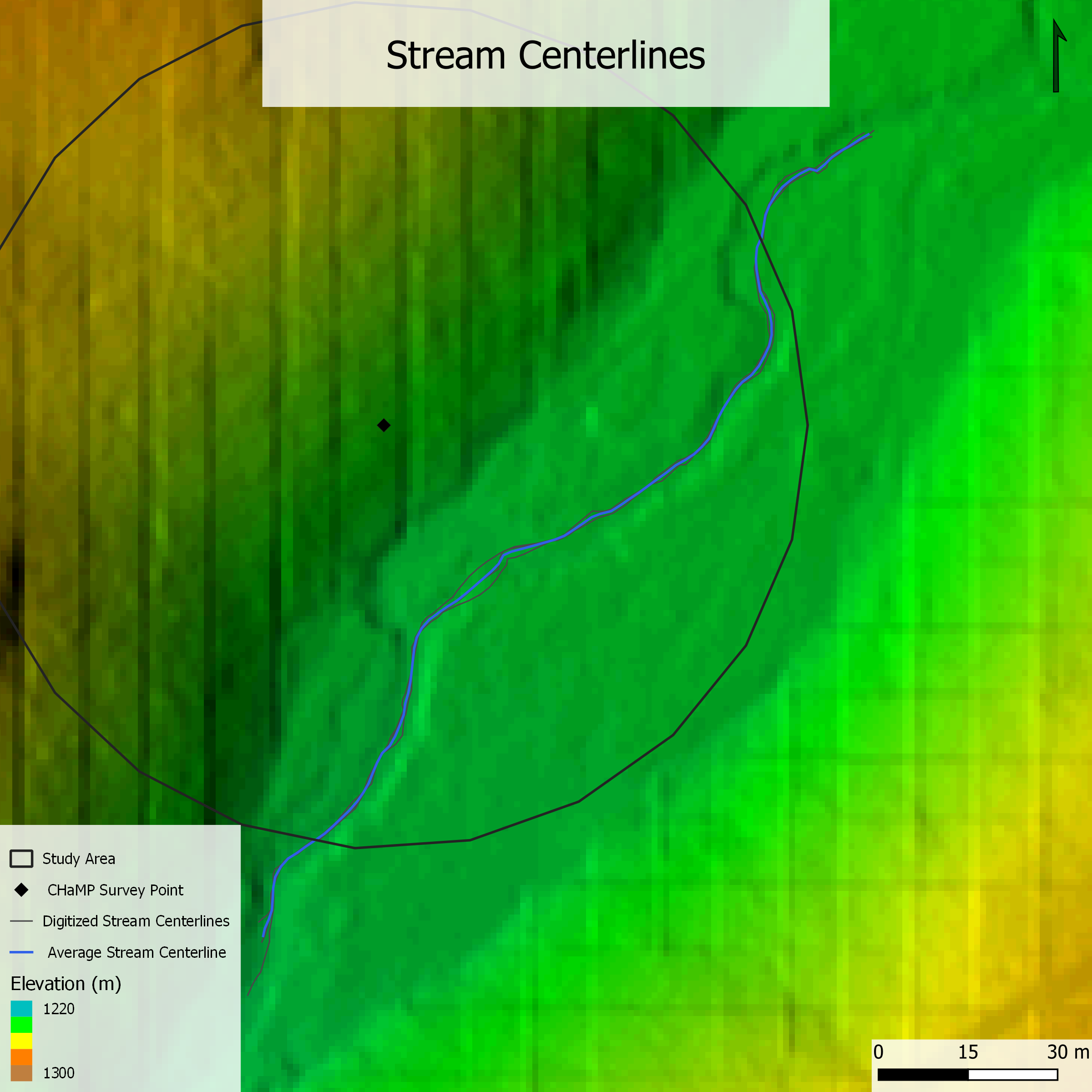 Raw bank centerlines