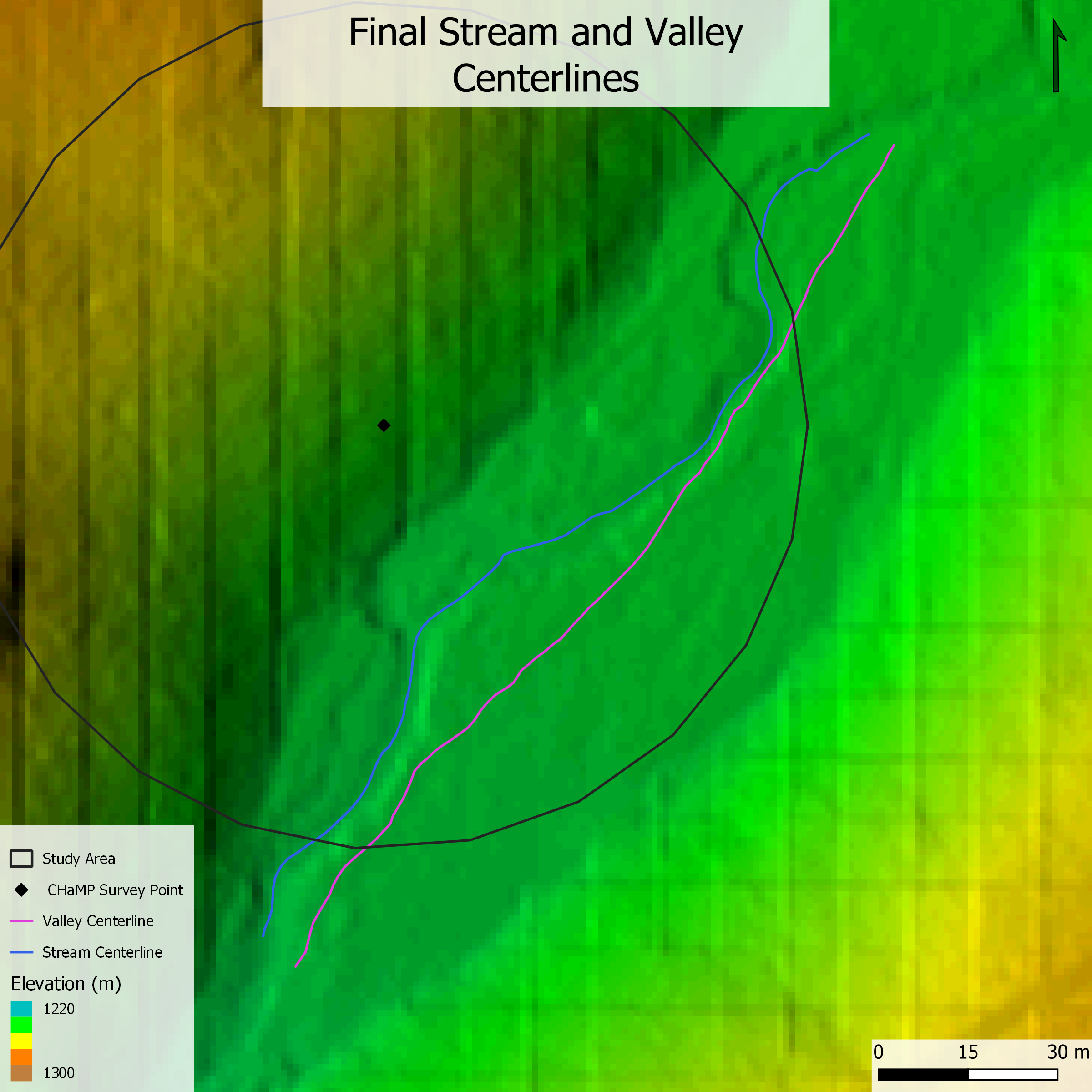 Stream and Valley centerlines