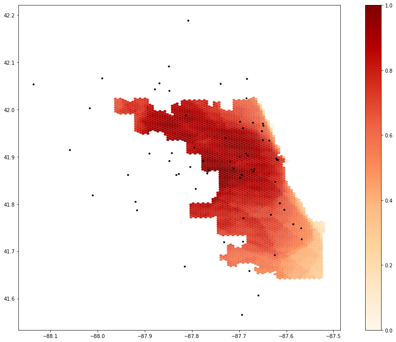 Results using expanded road network